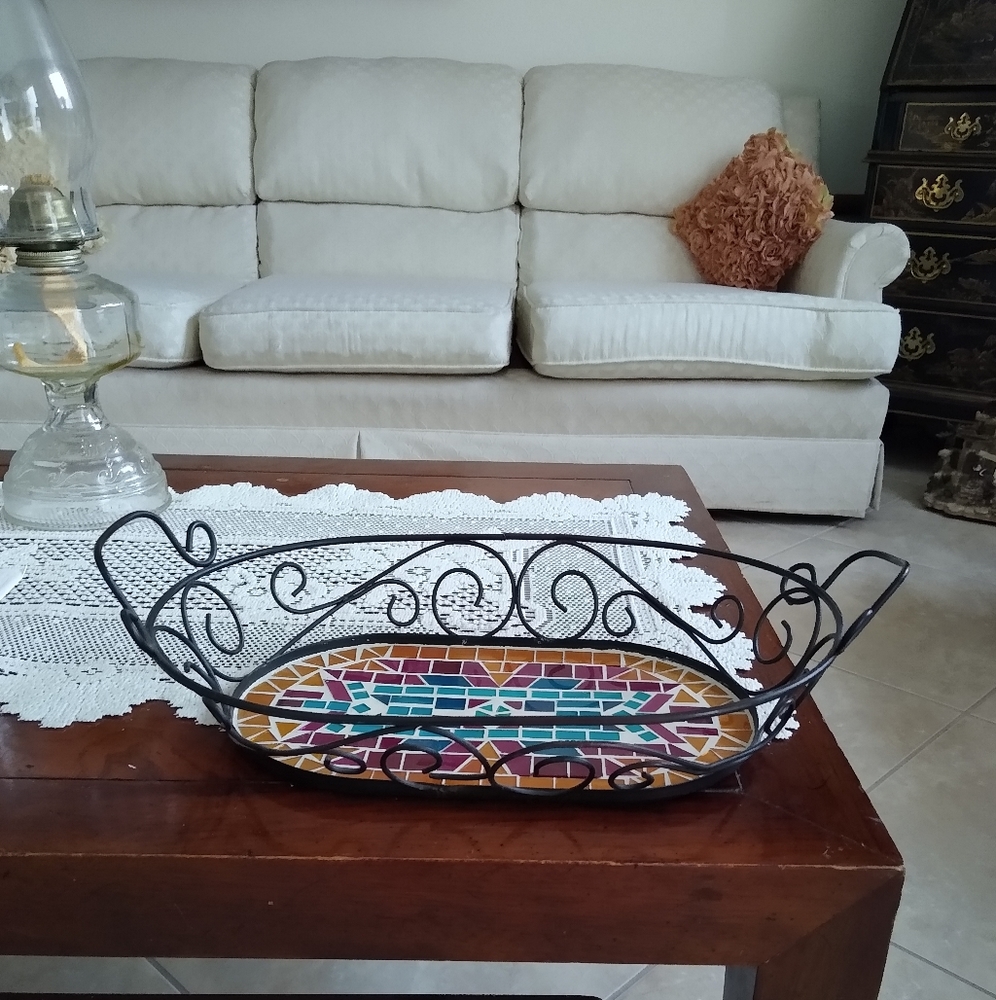 Not Available Mosaic basket - Picture 1 of 4